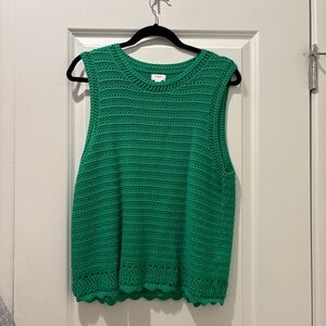 J. Crew Vibrant Green Knit Top